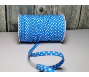 Spaghetti Band Kordel 7mm Polka Dots Pünkchten türkis